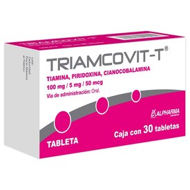 TRIAMCOVIT-T 100/5MG 50MCG 30 TAB