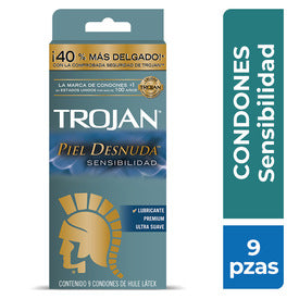 PRESERV TROJAN P-DESNUD SENSI C/9N