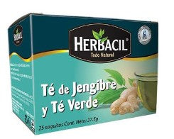 HERBACIL TE JENGIBRE TE VERDE 25 SOB 1 G