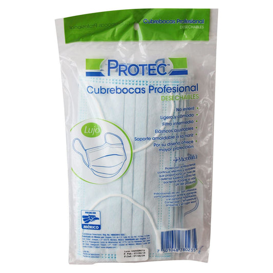 CUBREBOCAS DESC PROTEC AZUL C/10