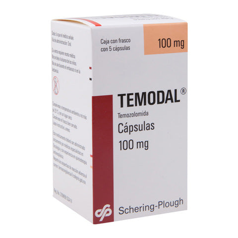 TEMODAL 100 MG 5 CAPS