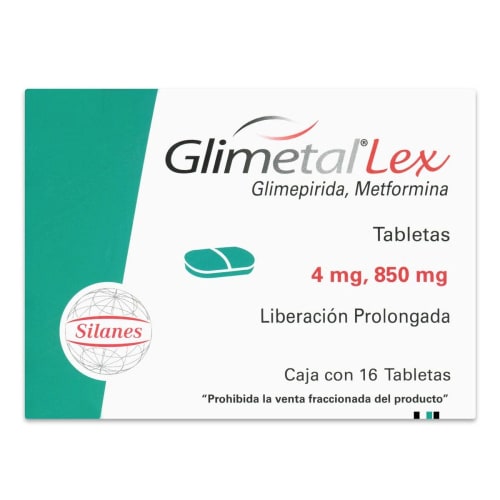 GLIMETAL-LEX 850/4 MG 16 TAB