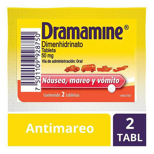 DRAMAMINE 50MG SACH 2 TAB      S