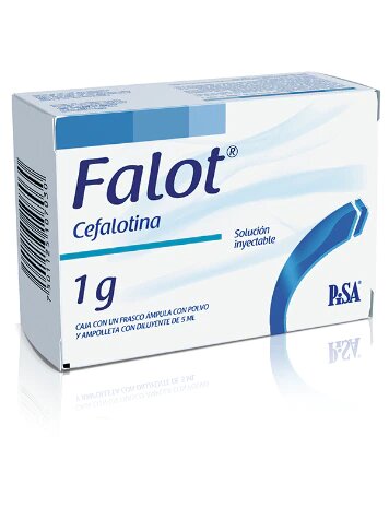 FALOT INY. 1 G. I.V. O I.M. CAJA C/FCO. AMP. C/PVO. Y AMP. C/5 ML.