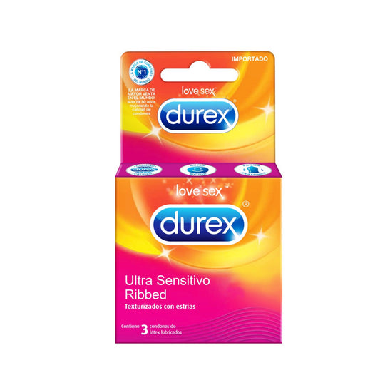 DUREX LOVE SEX ULT SENSIT RIBBED - PZA 3