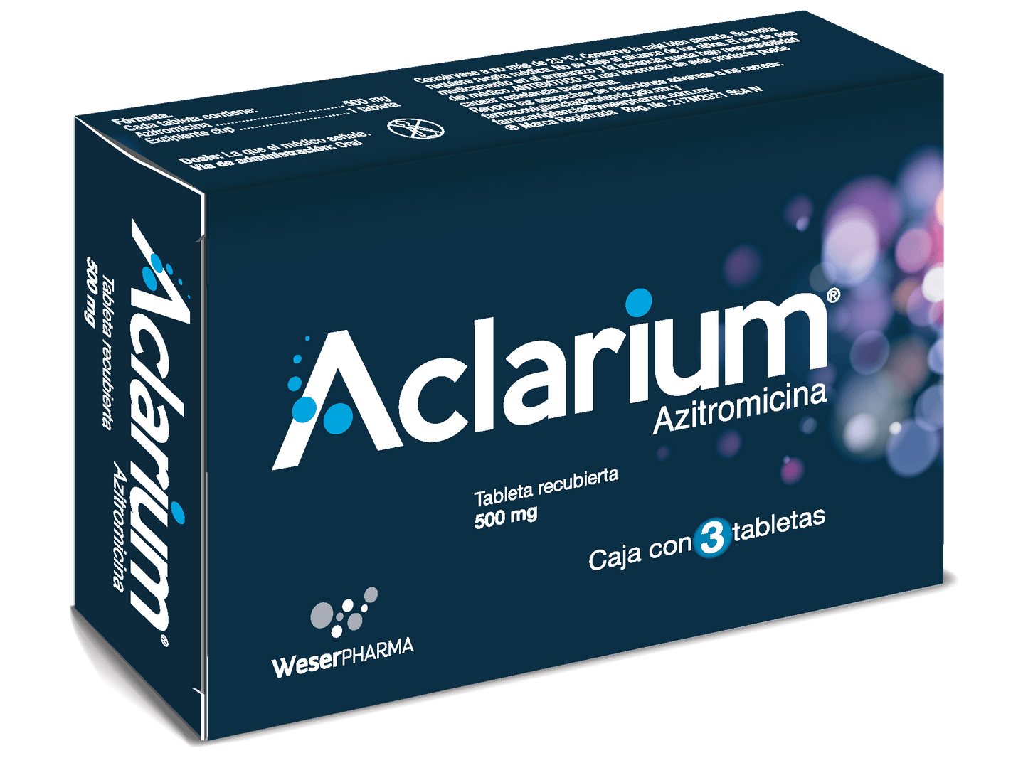 ACLARIUM 500 MG 3 TAB REC