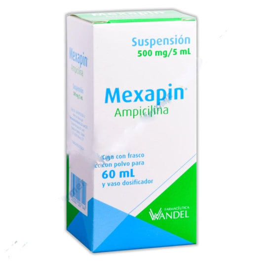MEXAPIN SUSP. 500 MG. CAJA C/FCO. C/PVO. P/60 ML.