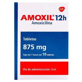 AMOXIL 12H 875 MG 10 TAB
