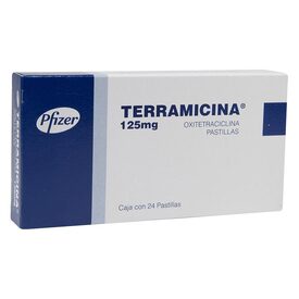 TERRAMICINA 125MG TROCISCOS 24TAB