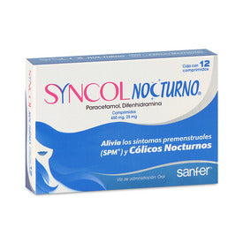 SYNCOL NOCTURNO 650/25MG 12 CPR