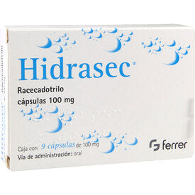 HIDRASEC 100 MG 9 CAPS